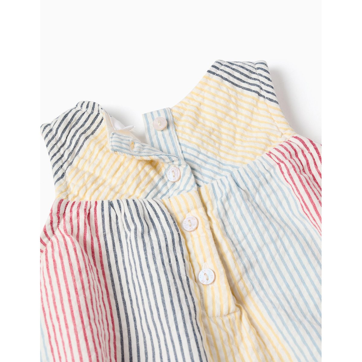 Barboteuse en coton à rayures You&Me rouge, ZIPPY