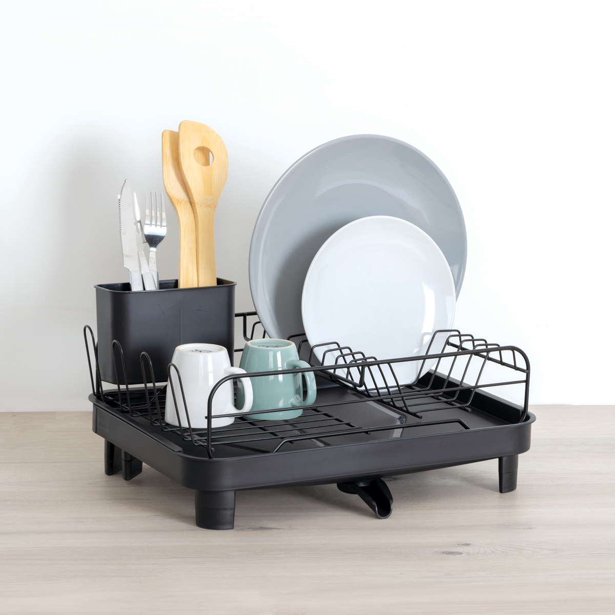 Égouttoir à vaisselle extensible BLACK EDITION noir, 5FIVE SIMPLY SMART