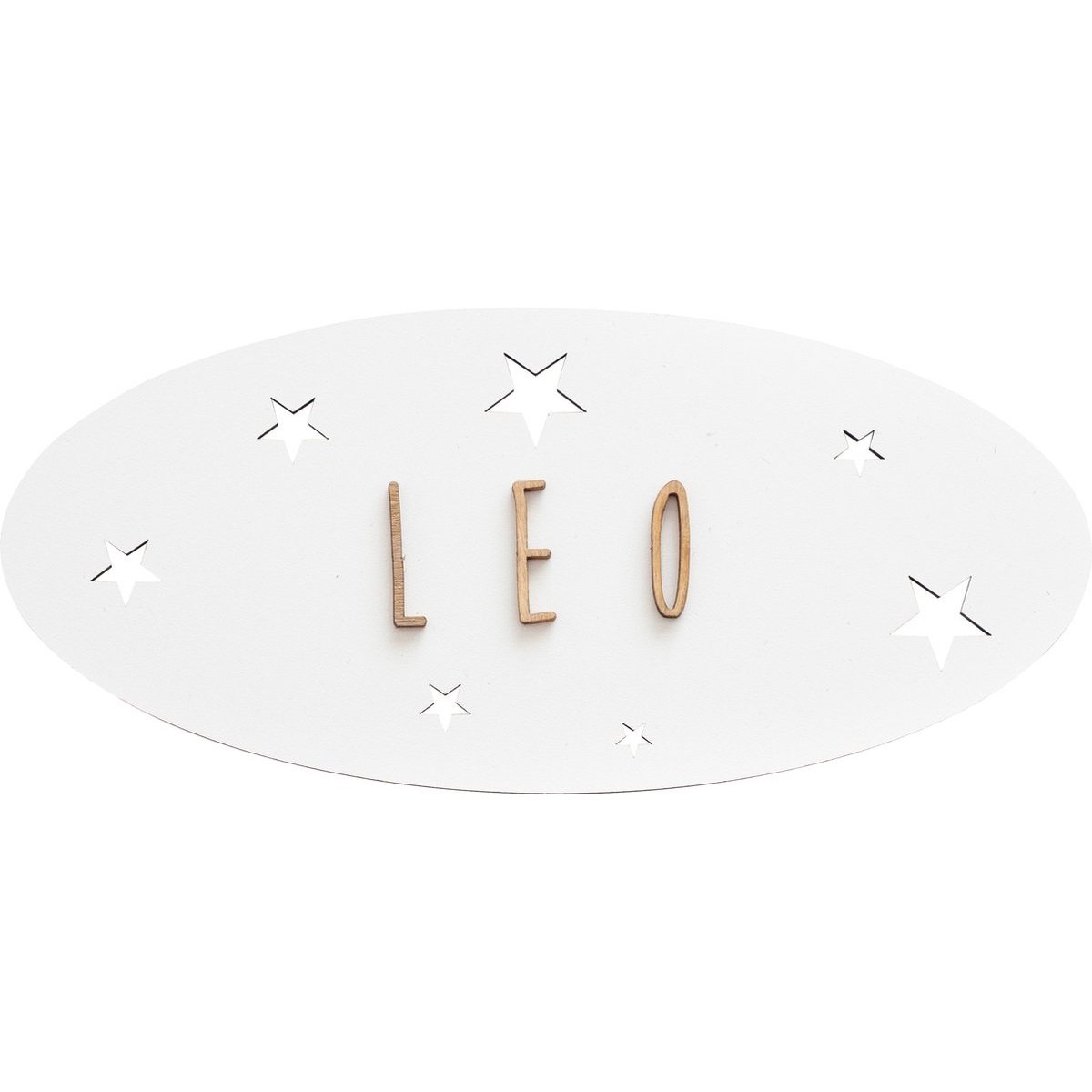 Plaque décorative personnalisable Etoiles blanc, VINTIUN