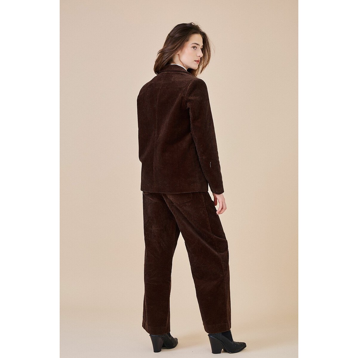 Velour Blazer brown, SEE U SOON