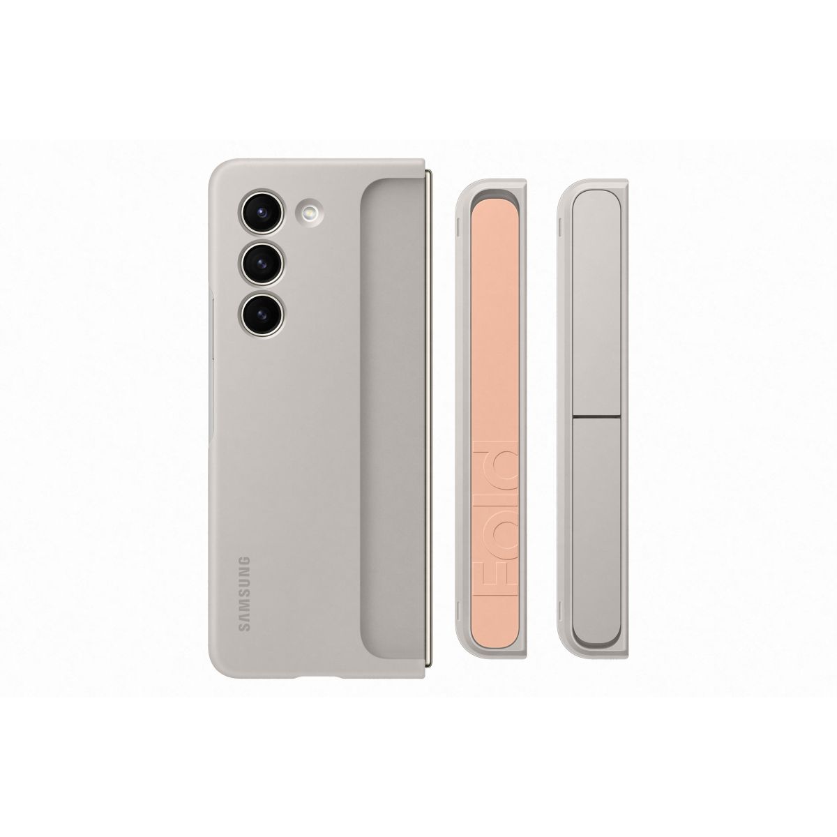 Coque Z Fold 5 avec lanière Crème couleur unique, SAMSUNG