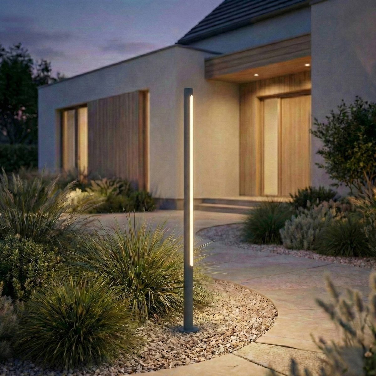 Luminaire extérieur en aluminium moderneLED anthracite, blanc, LINDBY