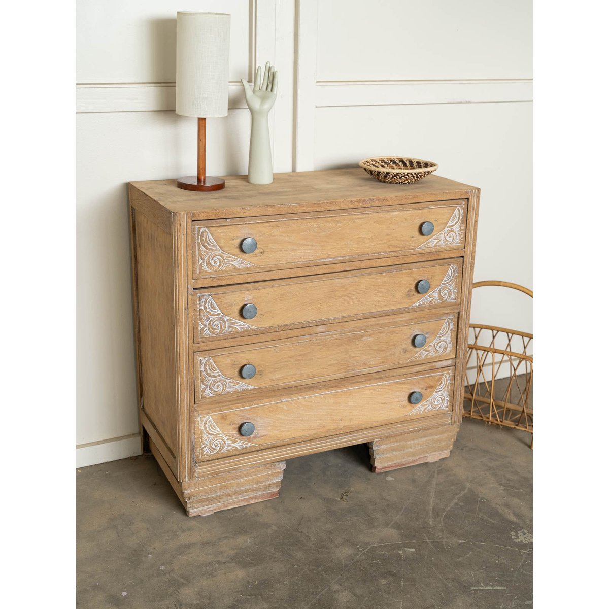 Commode art déco Garance N°770 - Bon état bois clair, DEBONGOUT