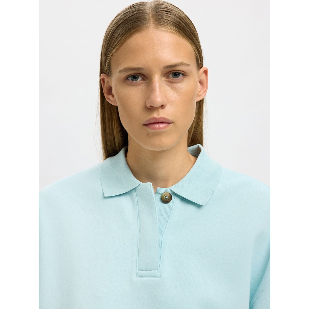 Sweat-Shirt blue glow, SELECTED