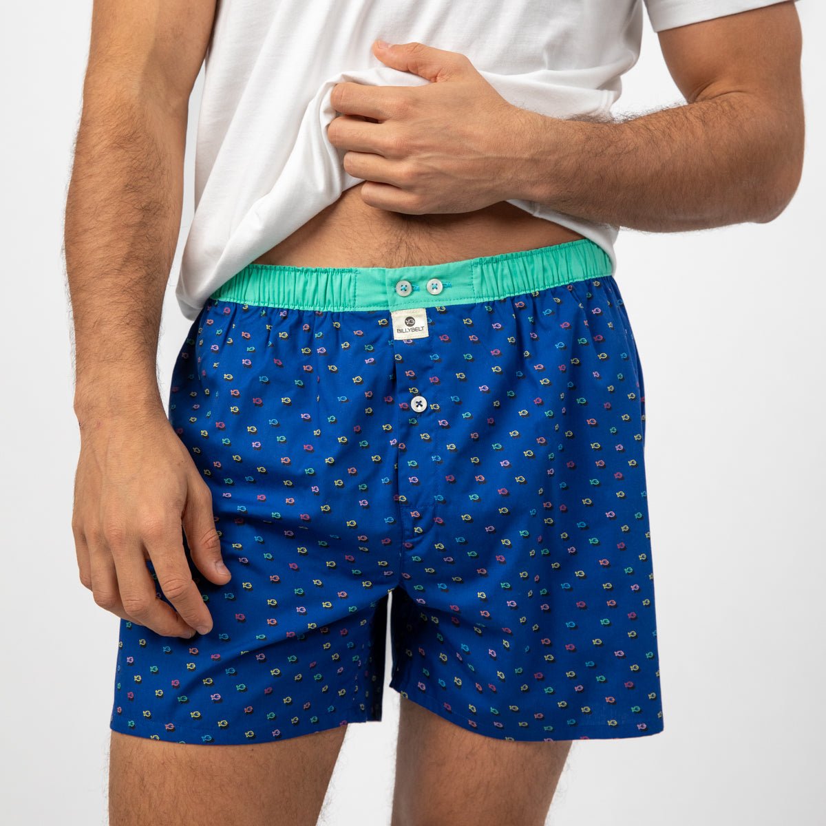 Caleçon en coton biologique FANTAISIE bleu océan, BILLYBELT