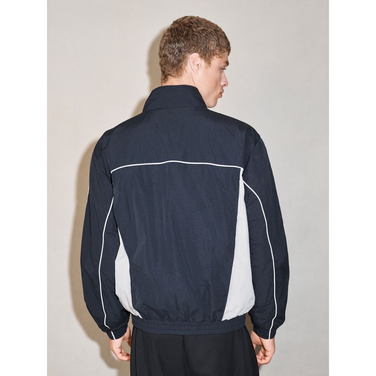 Veste coupe-vent légère à col cheminée noir, NEXT