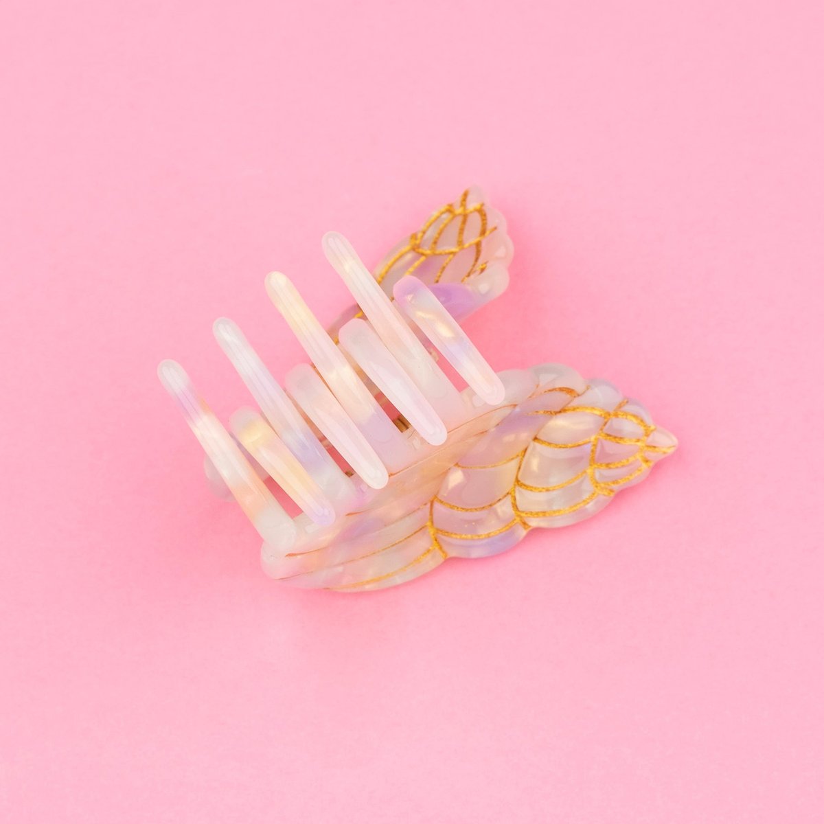 Mini pince à cheveux COQUILLAGE beige irisé, COUCOU SUZETTE