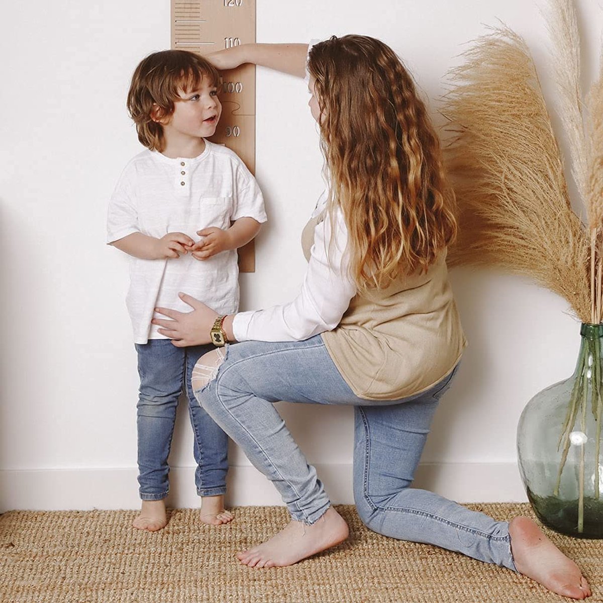 Toise pour enfant personnalisable beige, VINTIUN