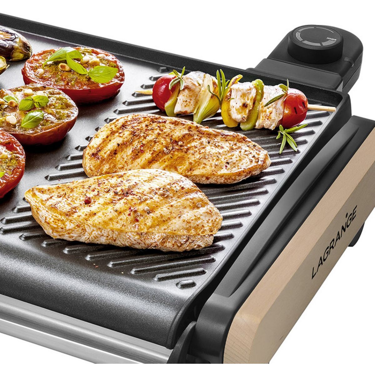 Plancha électrique 229012 bois clair à poser, 43x28 cm bois, LAGRANGE
