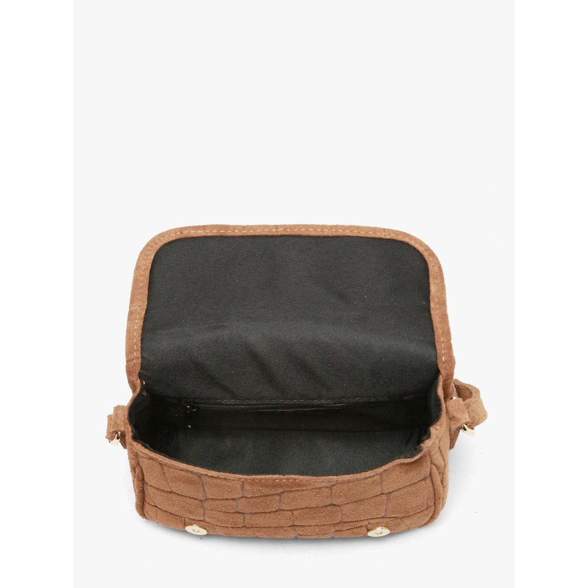 Sac bandoulière Velvet croco cuir cuoio, MILANO