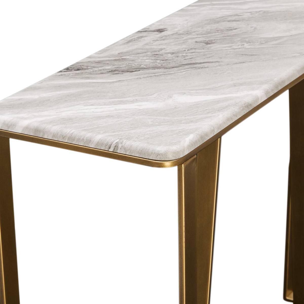 Console rectangulaire en acier GRAPHITE doré, ATMOSPHERA