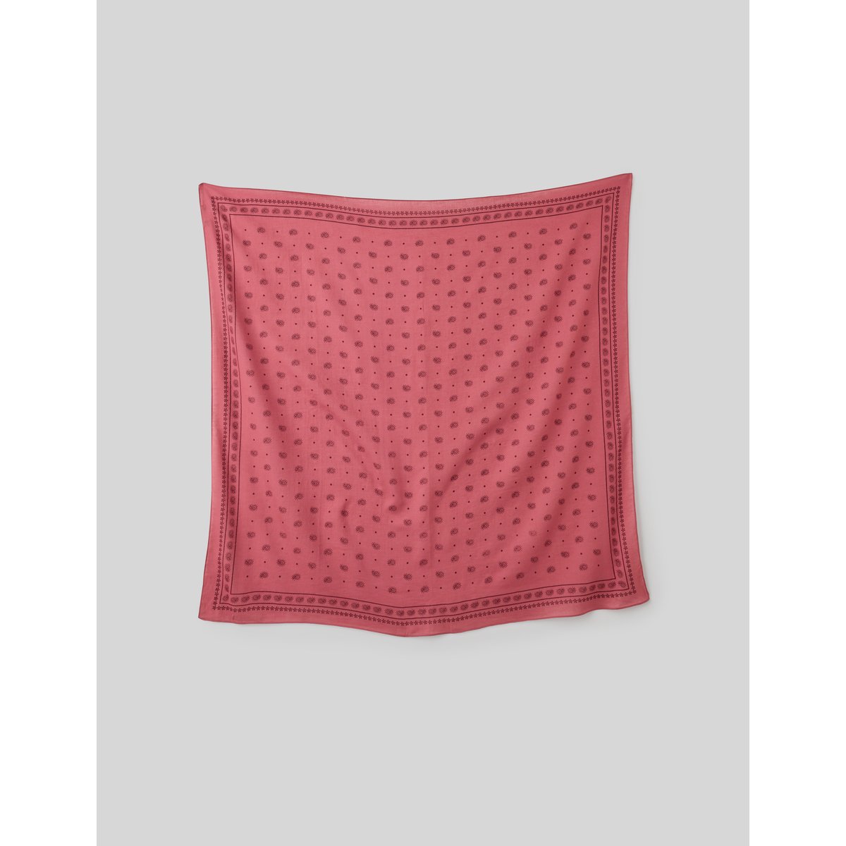 Foulard carré imprimé rose, BZB