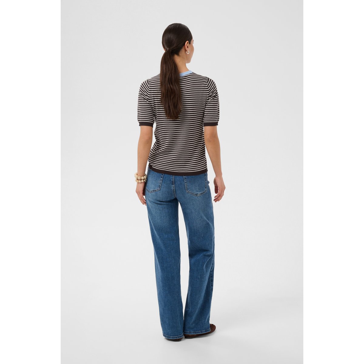 Pullover tricoté marron beige coffee bean/turtledove - blue fog, KAFFE