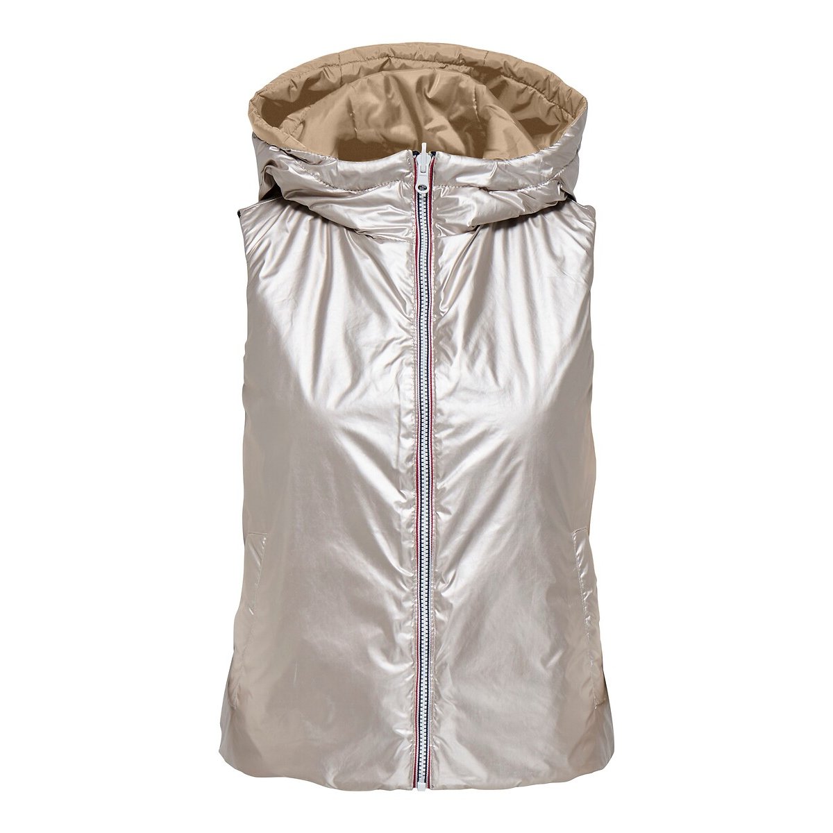 Doudoune sans manches réversible beige, ONLY
