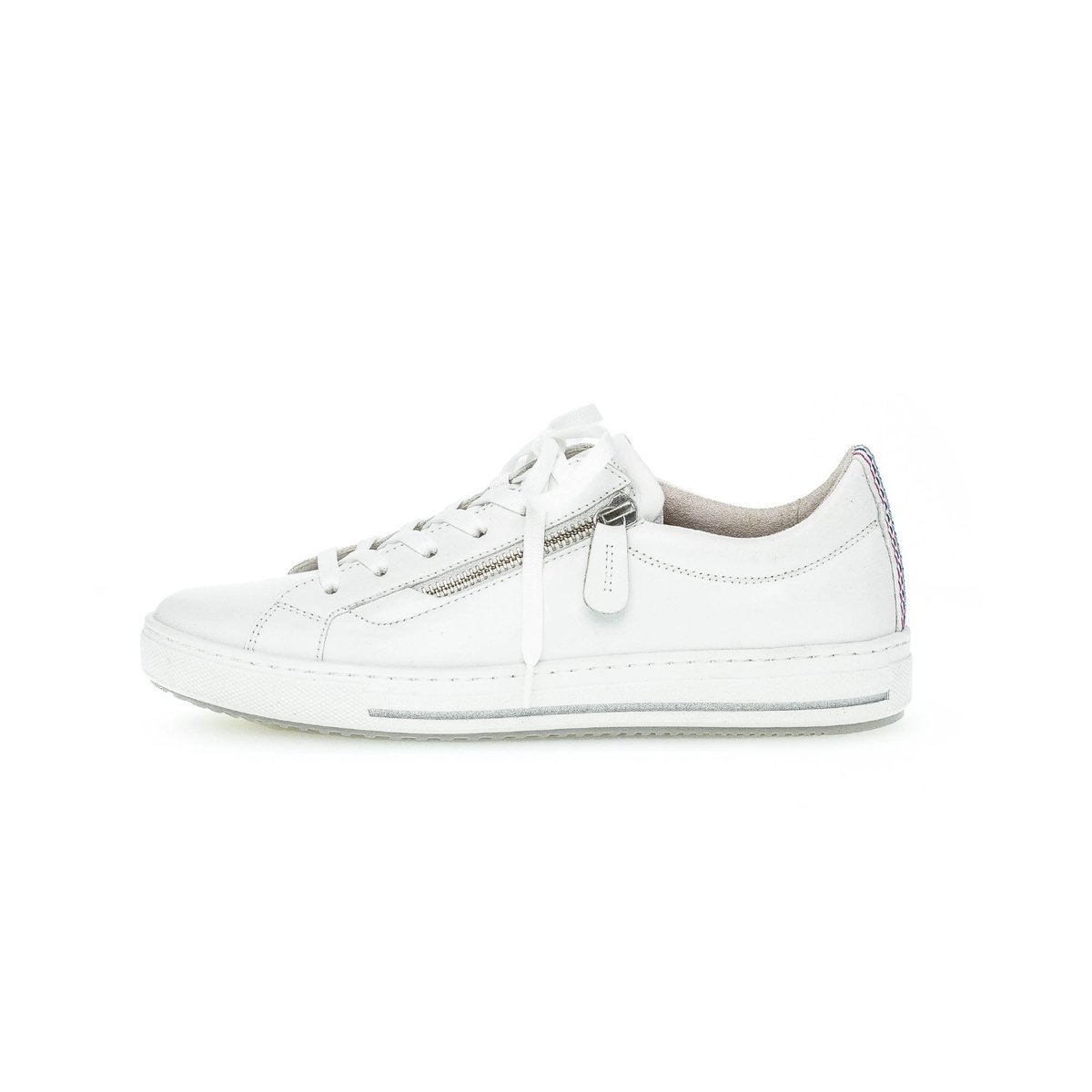 Baskets en cuir à talon compensé blanc, GABOR