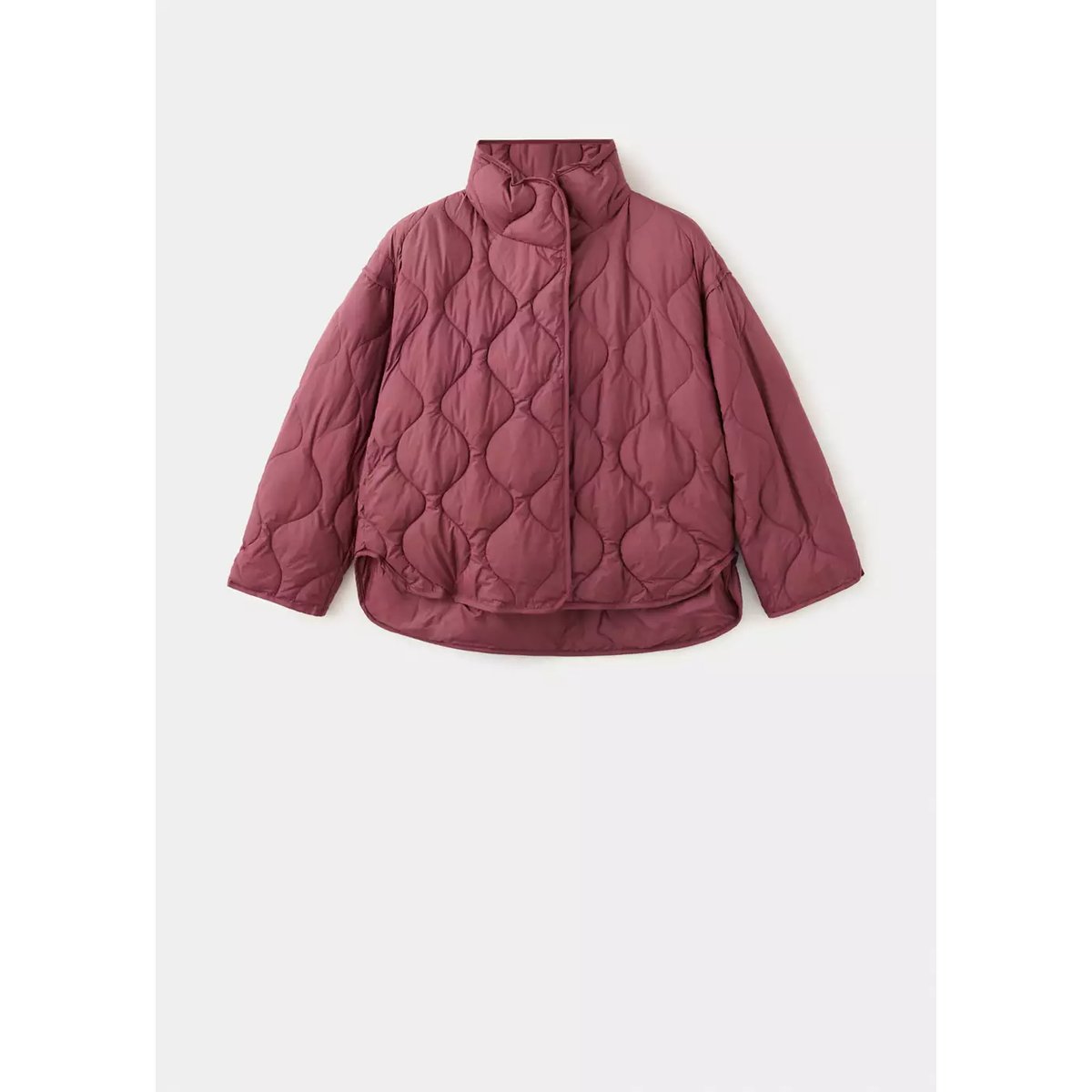 Anorak matelassé avec cache-cou amovible grenat, MANGO