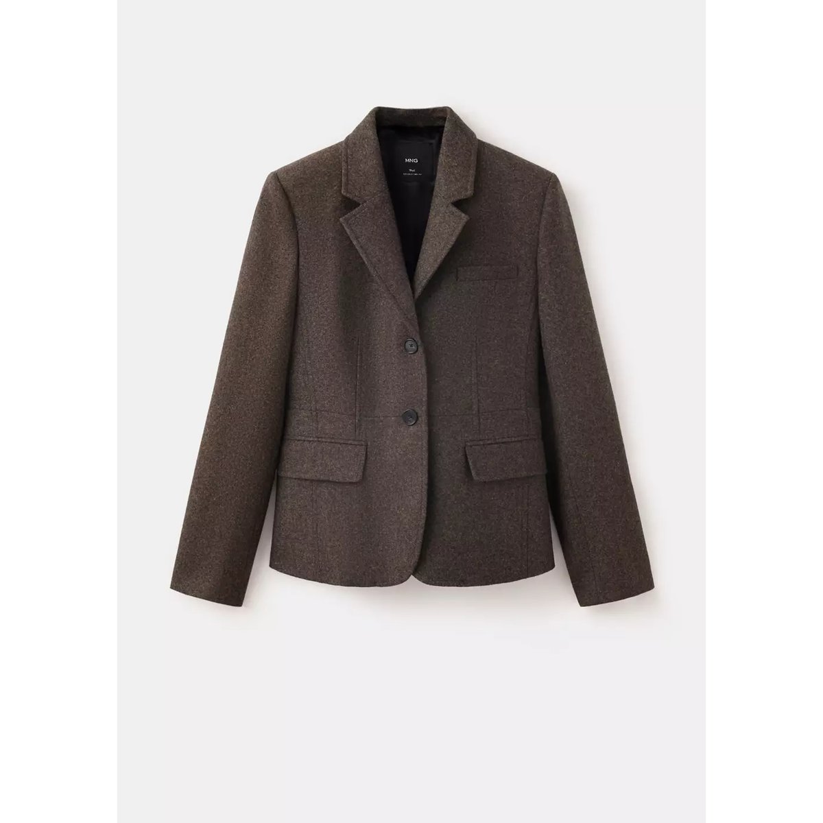 Veste laine slim-fit marron, MANGO