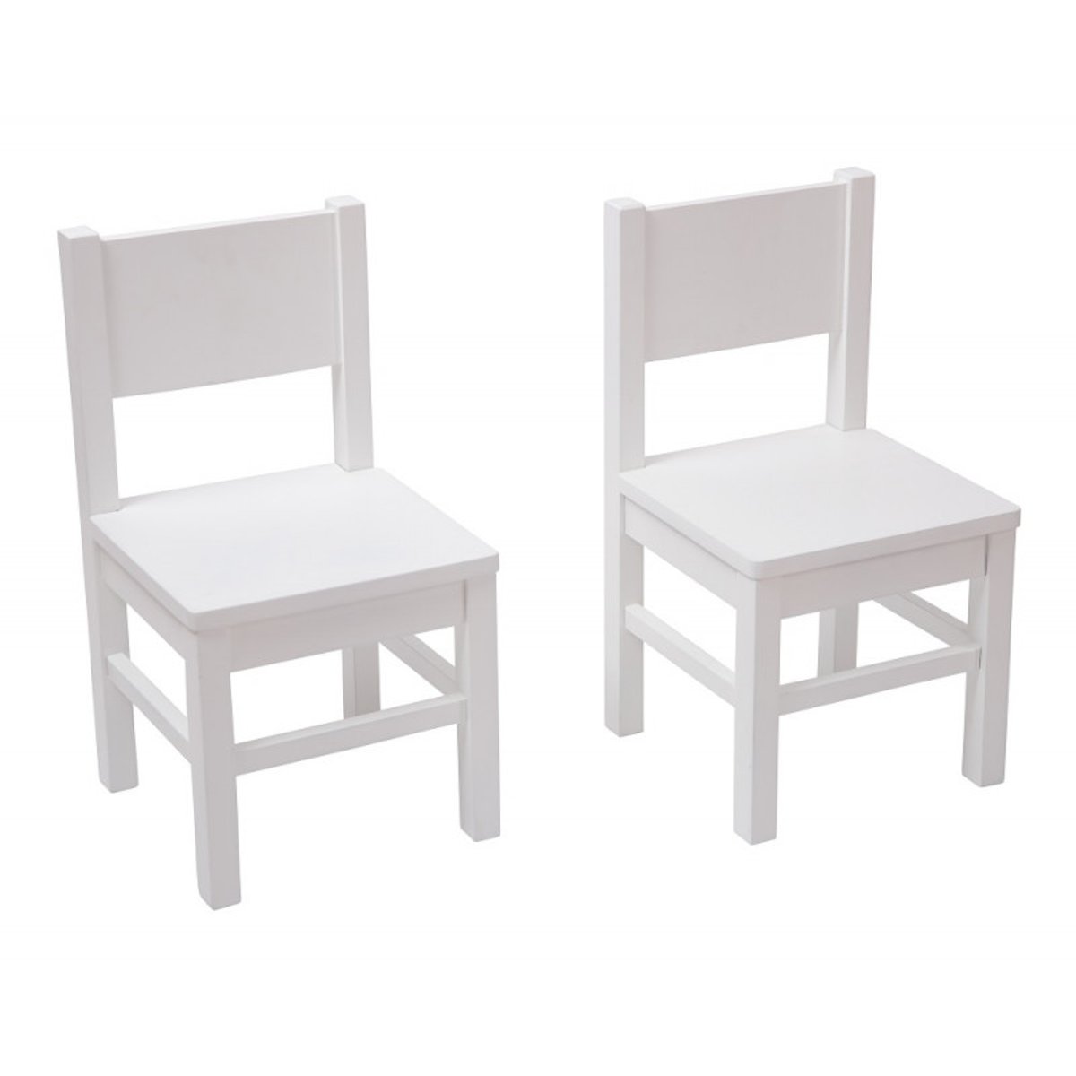 Lot de 2 Chaises Enfant en bois Blanc 4-7 ans blanc, PIOUPIOU ET MERVEILLES
