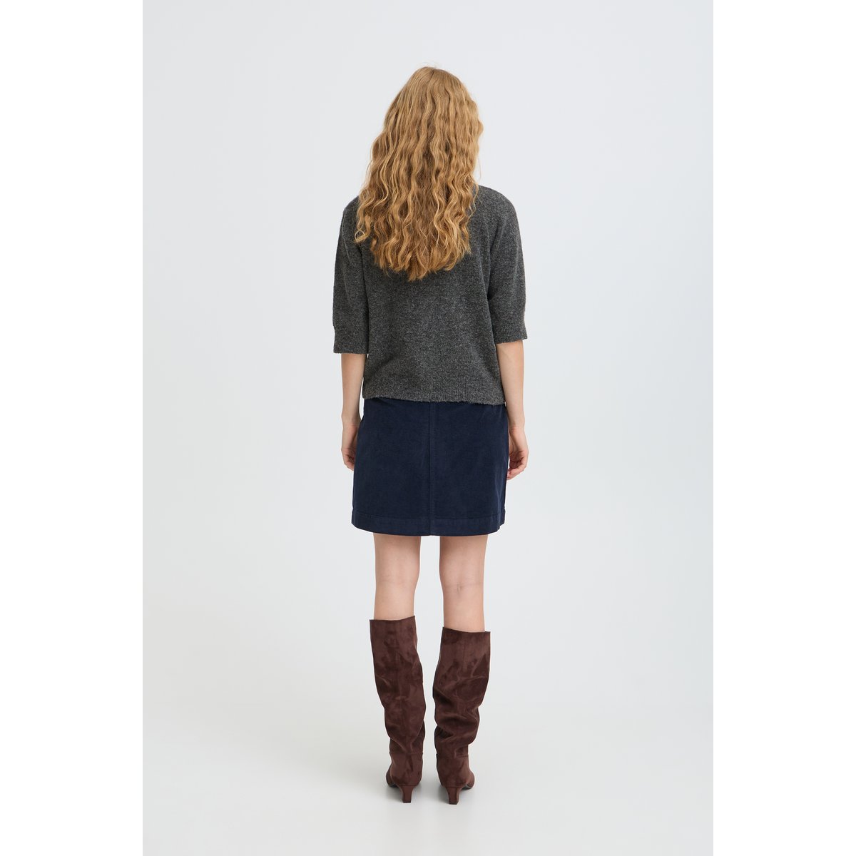 Á manches courtes gris dark grey mel. argyle, B.YOUNG