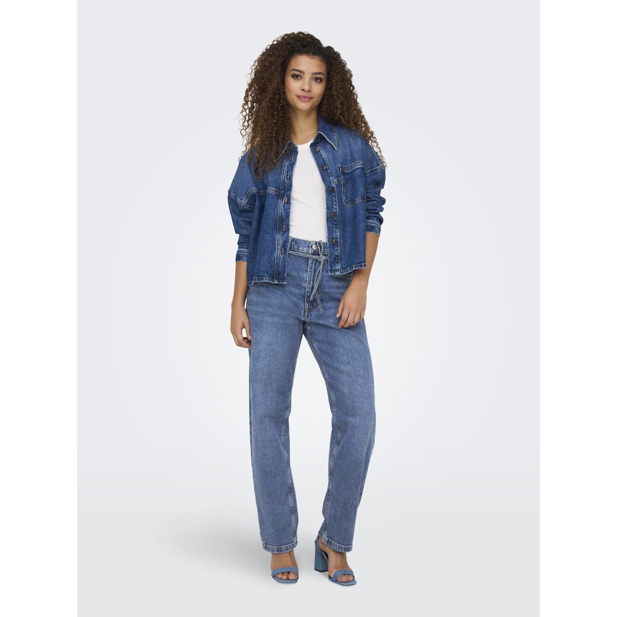 Jean Coupe Droite medium blue denim, ONLY