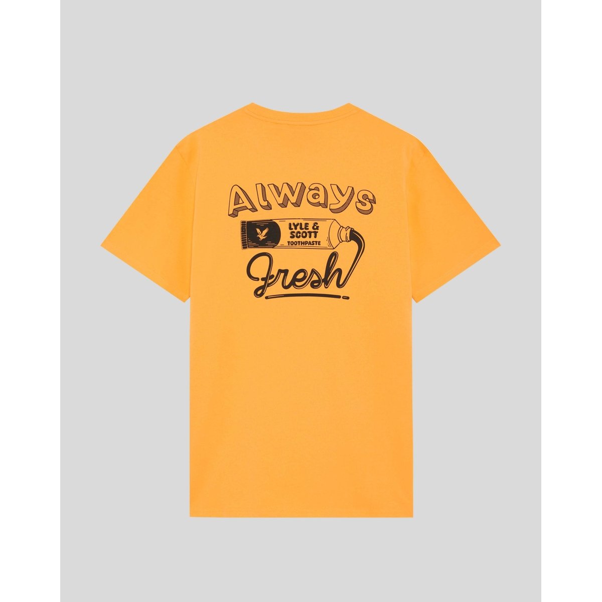 T-shirt imprimé dos graphique orange flamme/ jais noir, LYLE & SCOTT