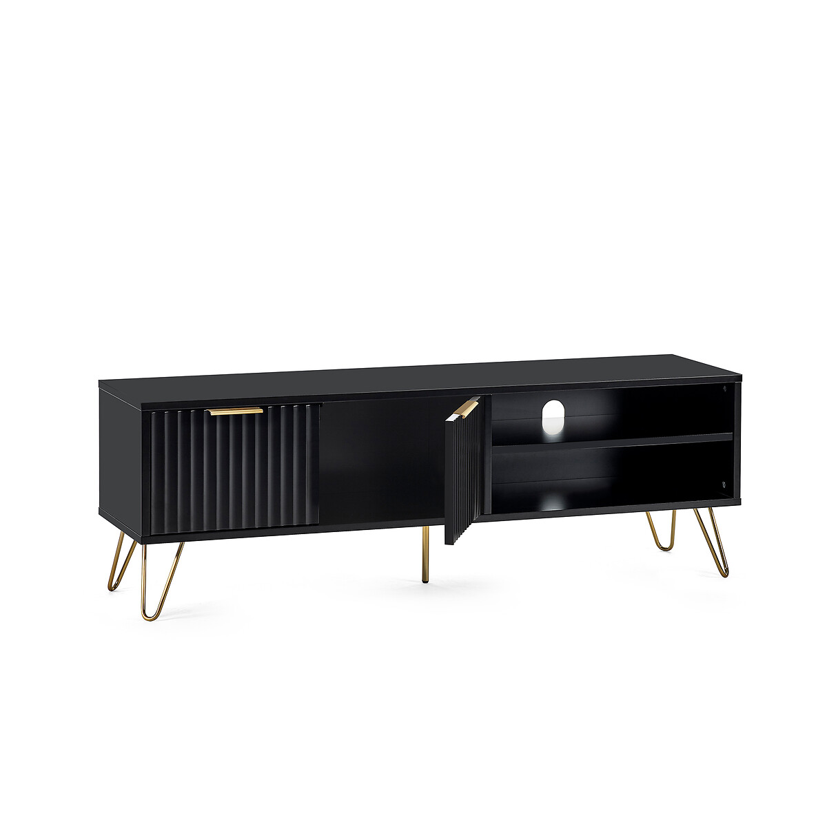 Ancona Sculptural TV Unit black, SO'HOME