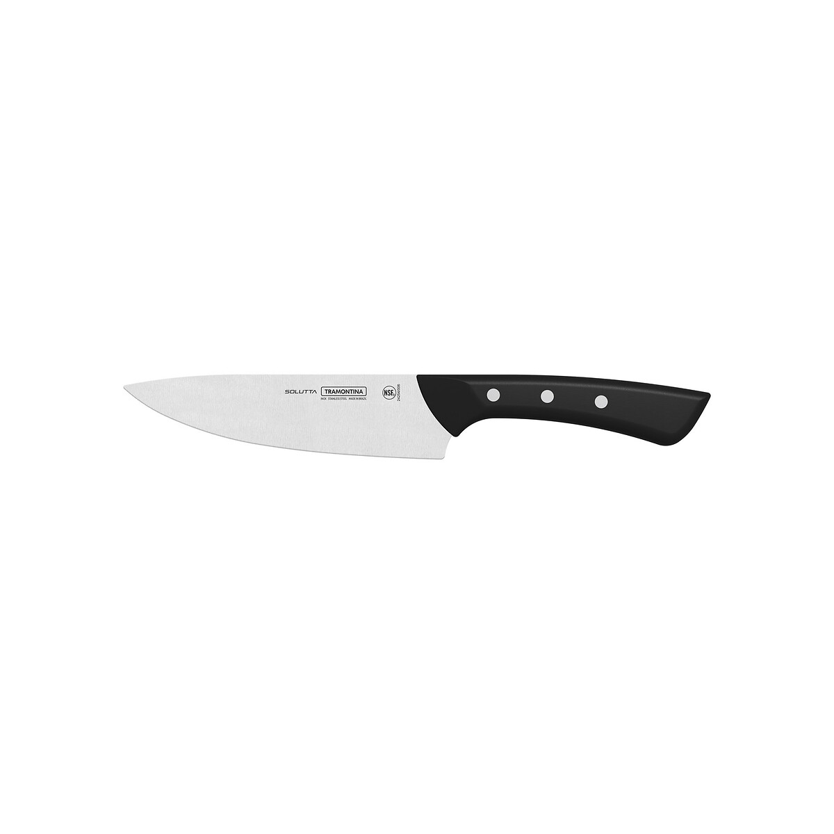 Faca Chef Solutta 6", Tramontina preto , TRAMONTINA