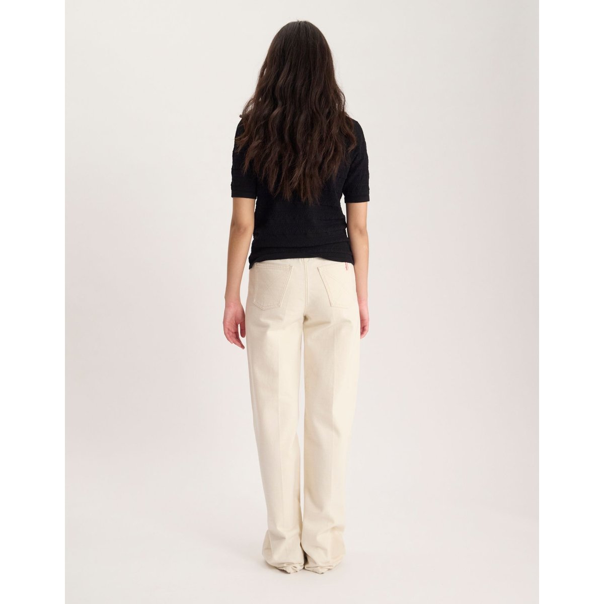 Polo Florence en coton noir, INES DE LA FRESSANGE PARIS