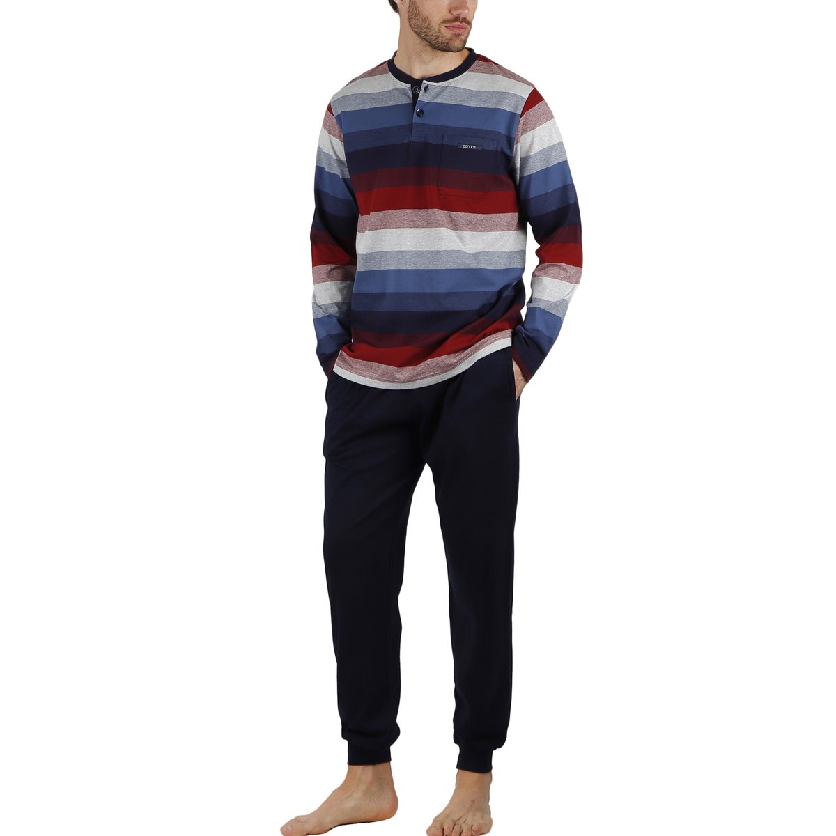 Pyjama pantalon et haut Rayas Sleeper bleu, ADMAS