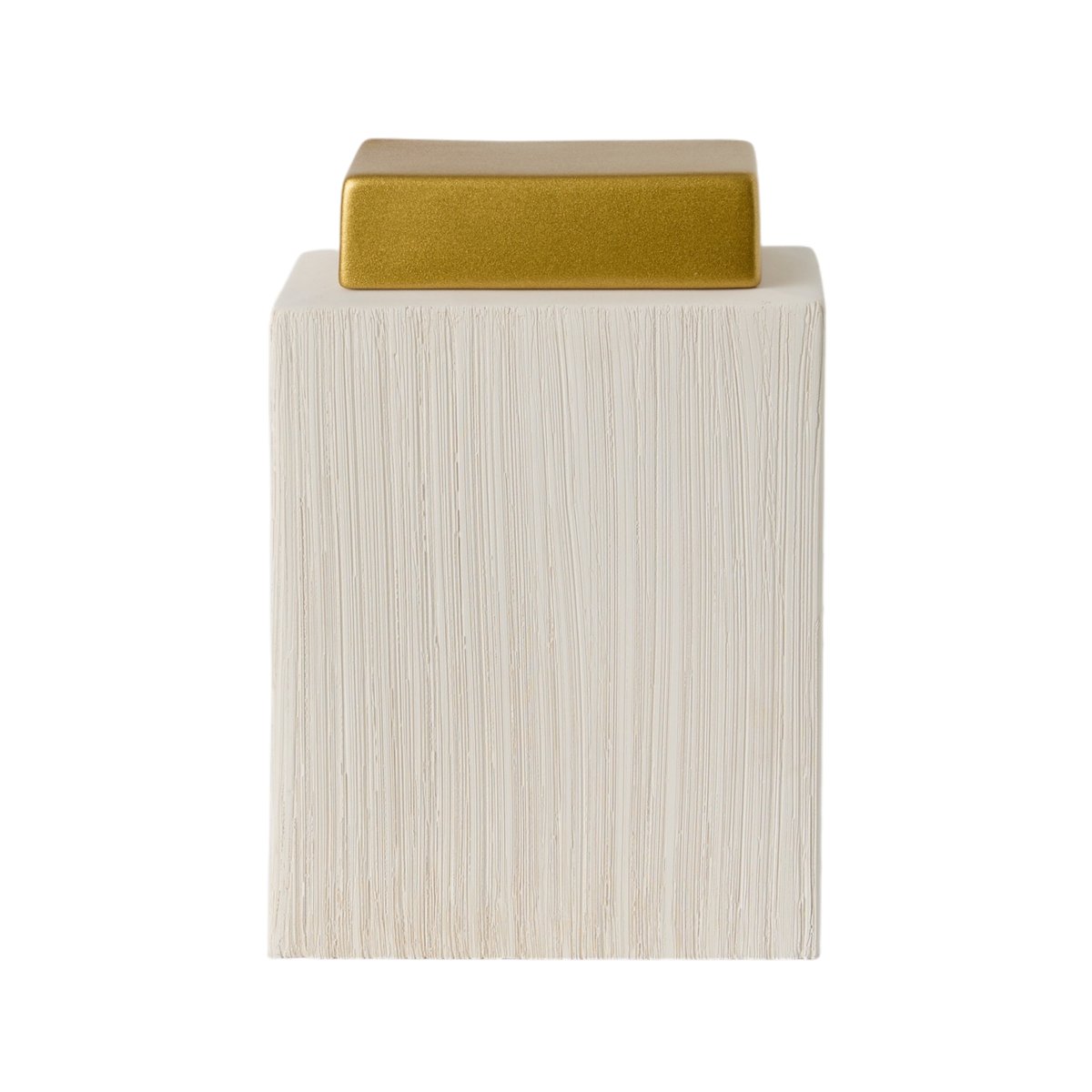 Boîte céramique déco brossé crème 24 cm - SIRINE blanc, CAMIF