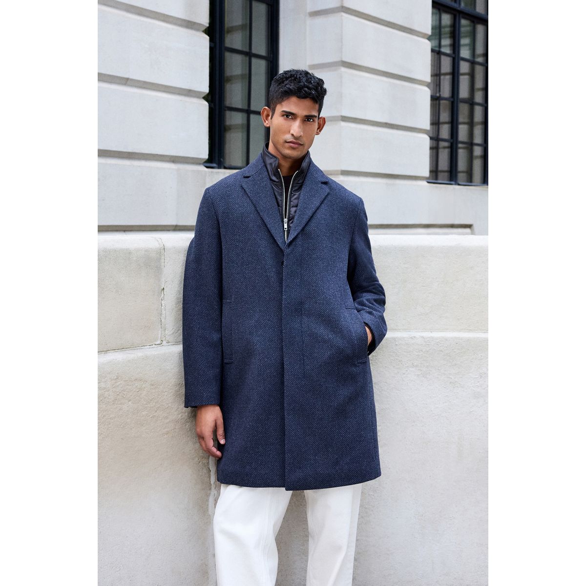 Manteau rembourré et faux gilet bleu marine, NEXT