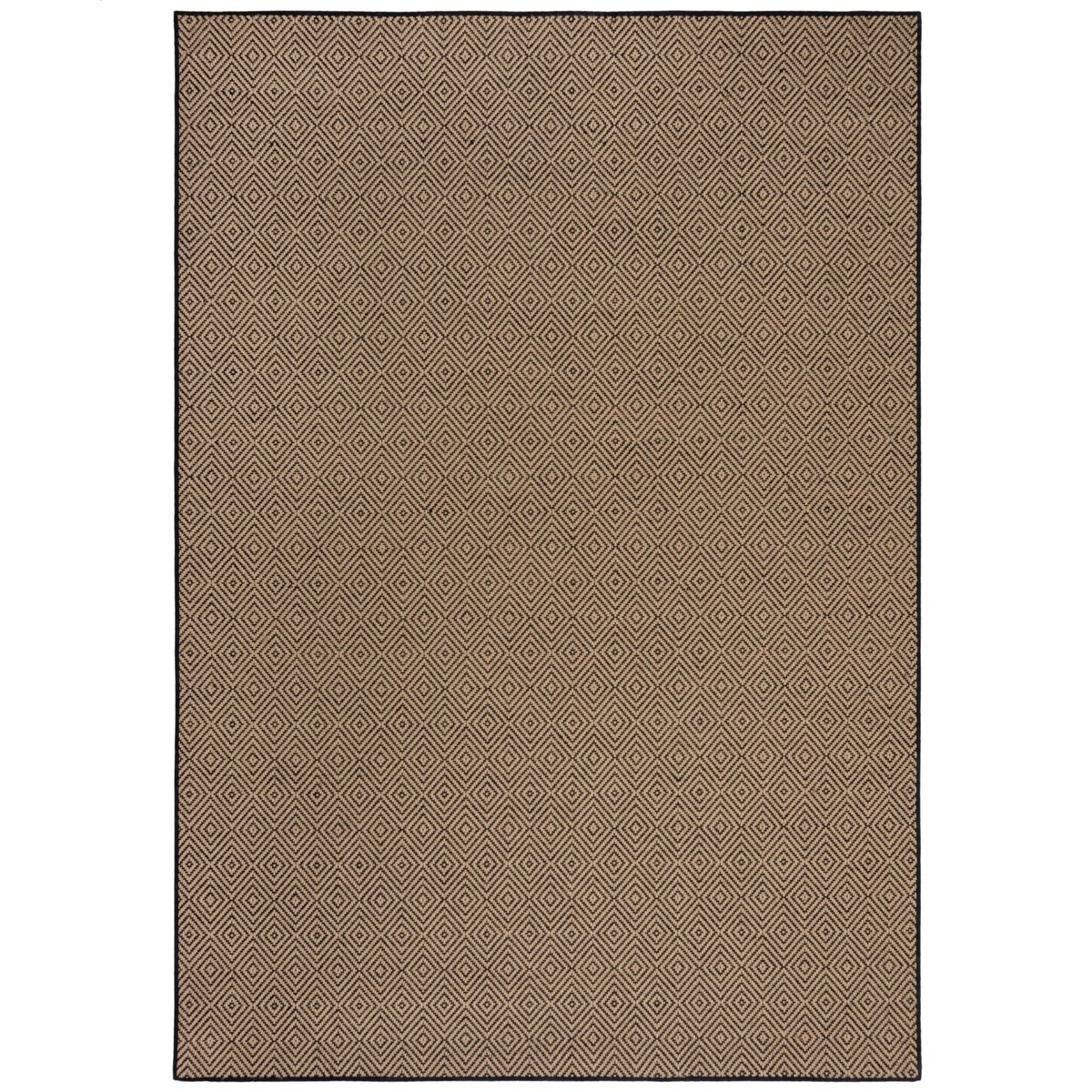 Tapis geometric en jute DIAMOND noir, FLAIR RUGS