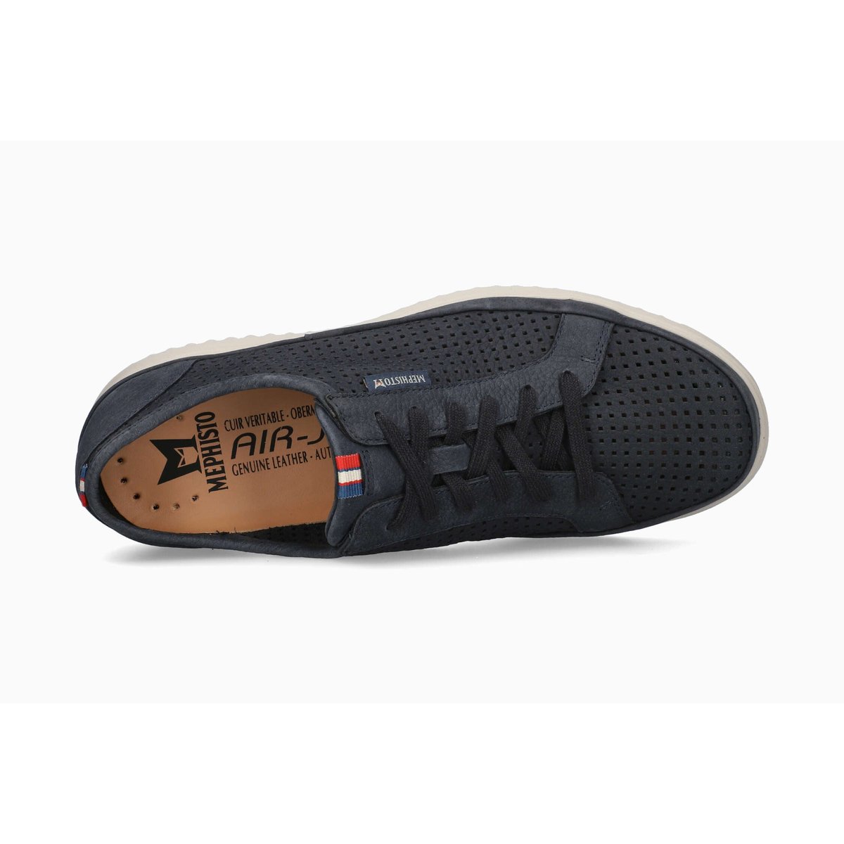 Baskets en cuir TOM PERF bleu foncé p5144499, MEPHISTO