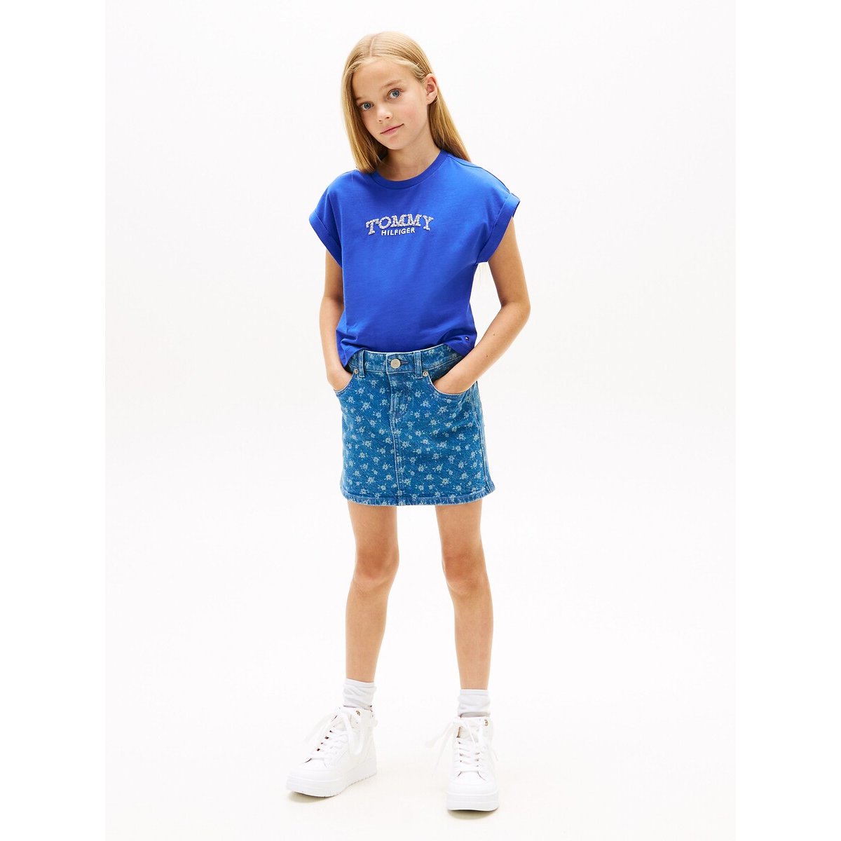 T-shirt manches courtes bleu, TOMMY HILFIGER