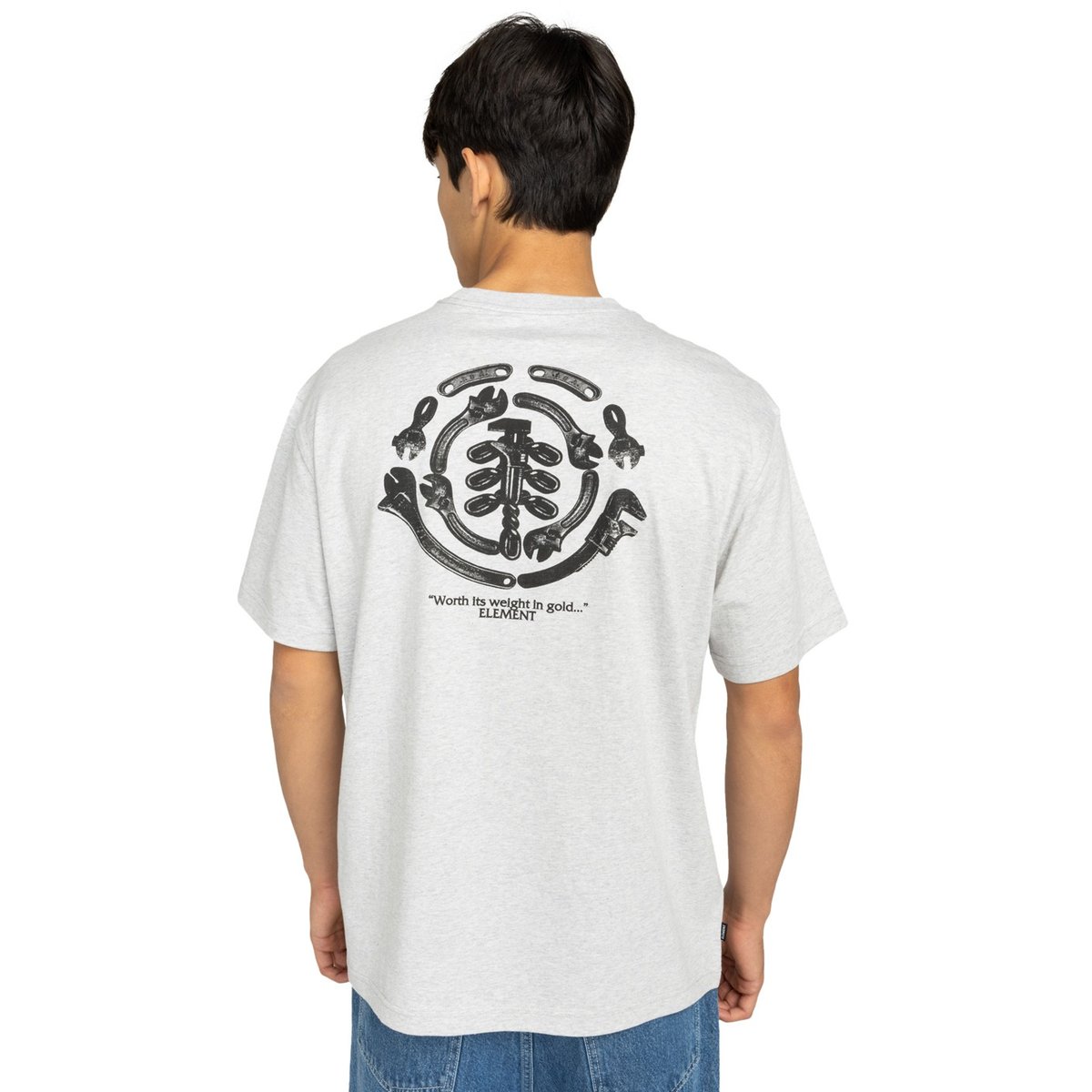 T-shirt à manches courtes IRON WORKS gris mid grey heather, ELEMENT