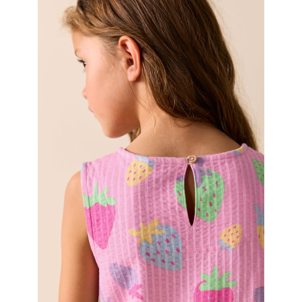 Robe en jersey sans manches fraises roses, NEXT