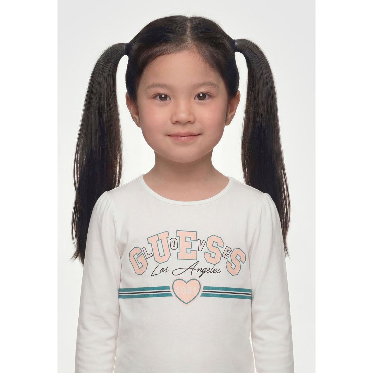 T-Shirt Avec Logo Imprimé blanc, GUESS KIDS