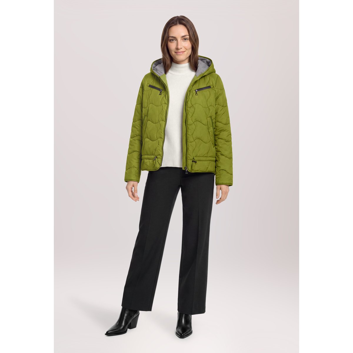 Veste matelassée à capuche avocado, GIL BRET