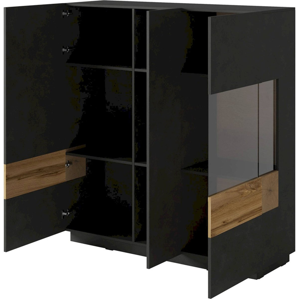 Buffet haut 3 portes collection GALAKA matera et chêne wotan, RECOLLECTION