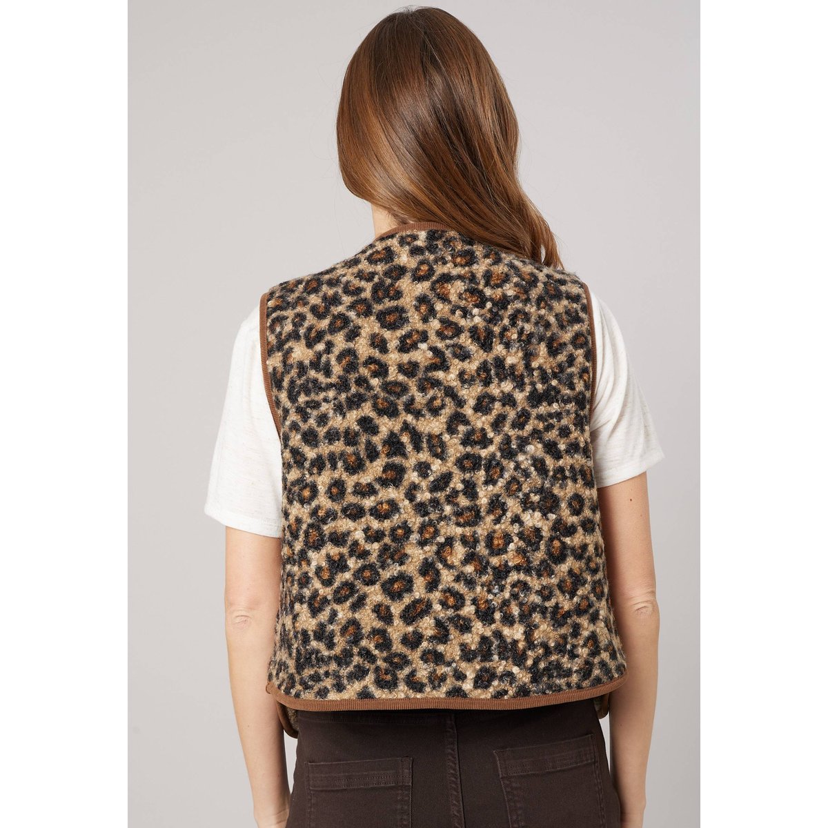 Gilet sans manches femme réversible AZMIRA beige, DEELUXE