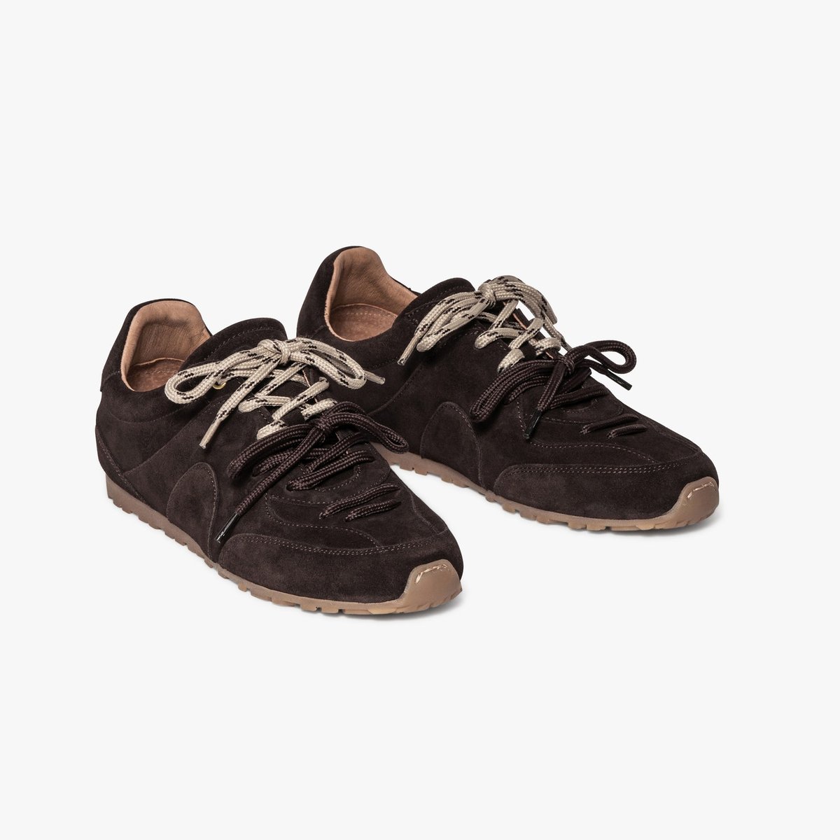 Basket en cuir LUCIA marron marron fonce, BOCAGE