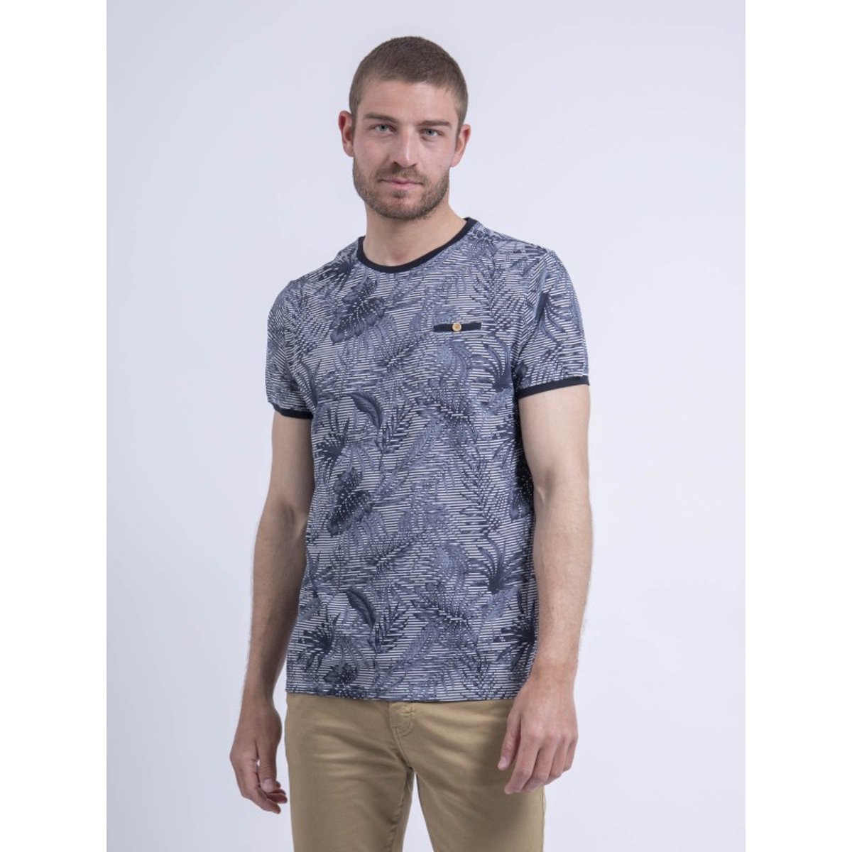 T-shirt Col Rond Pur Coton Nenolange gris, RITCHIE