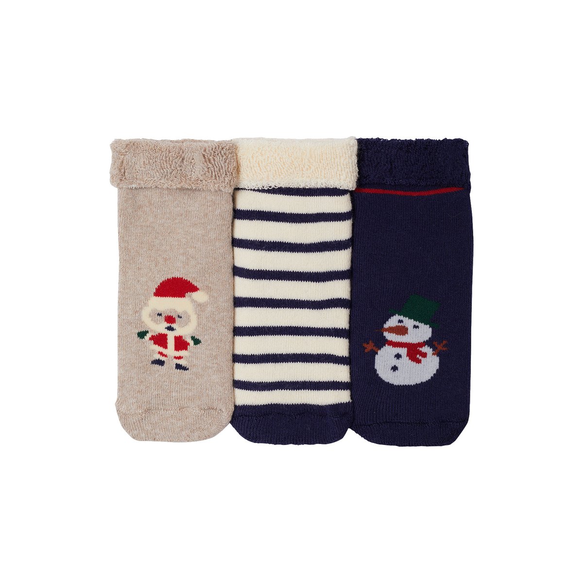 Lot de 5 chaussettes noël marine, VERTBAUDET