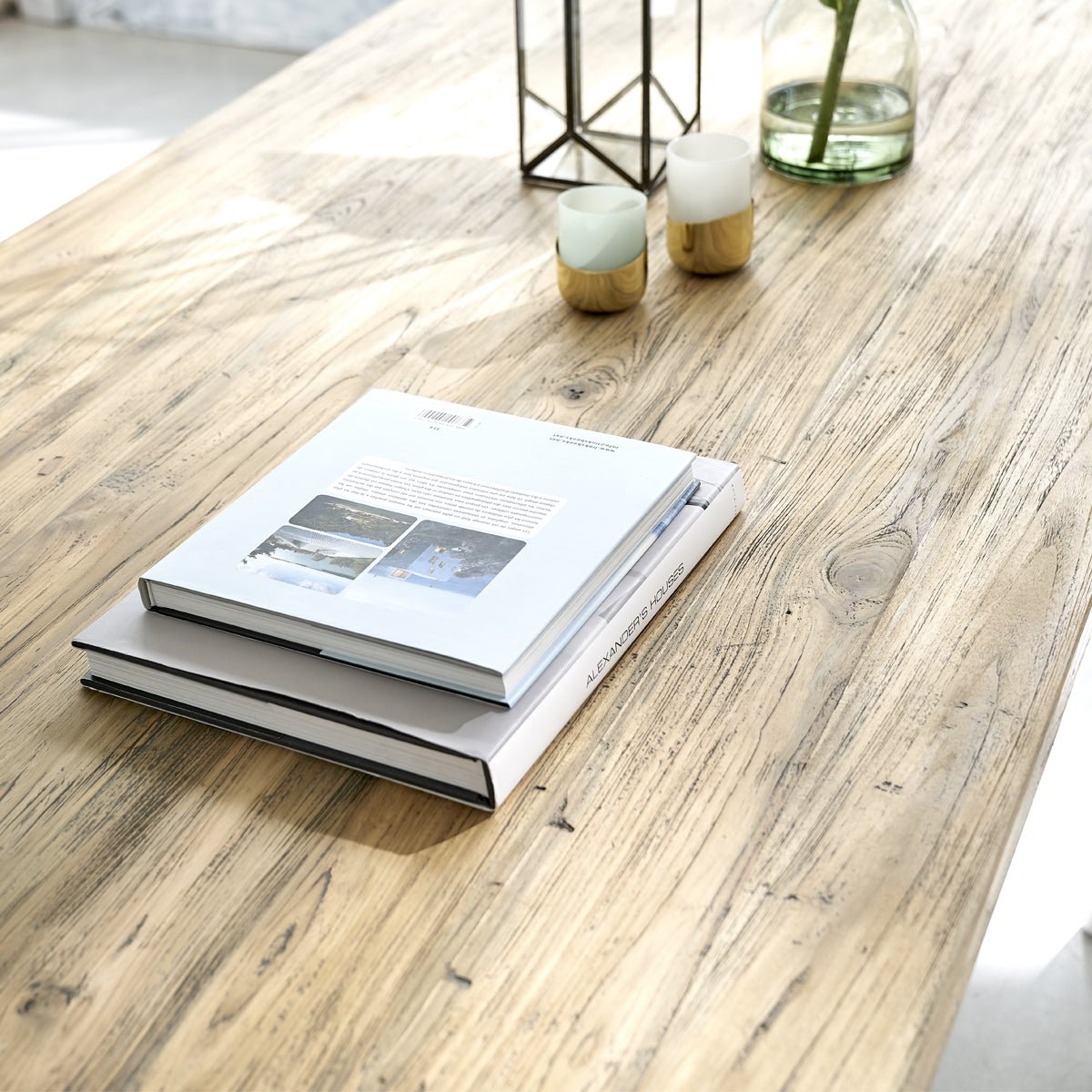 Table en bois de teck recyclé 10 pers.  CARGO naturel, BERAH GETAH