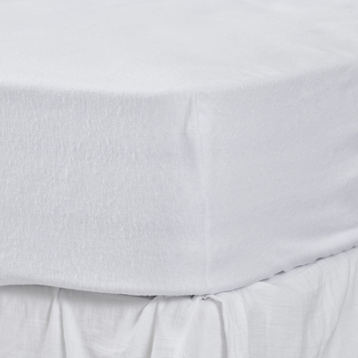 Protège-matelas molleton régénéré – Coton recyclé Anti-Acariens blanc, TRADITION DES VOSGES