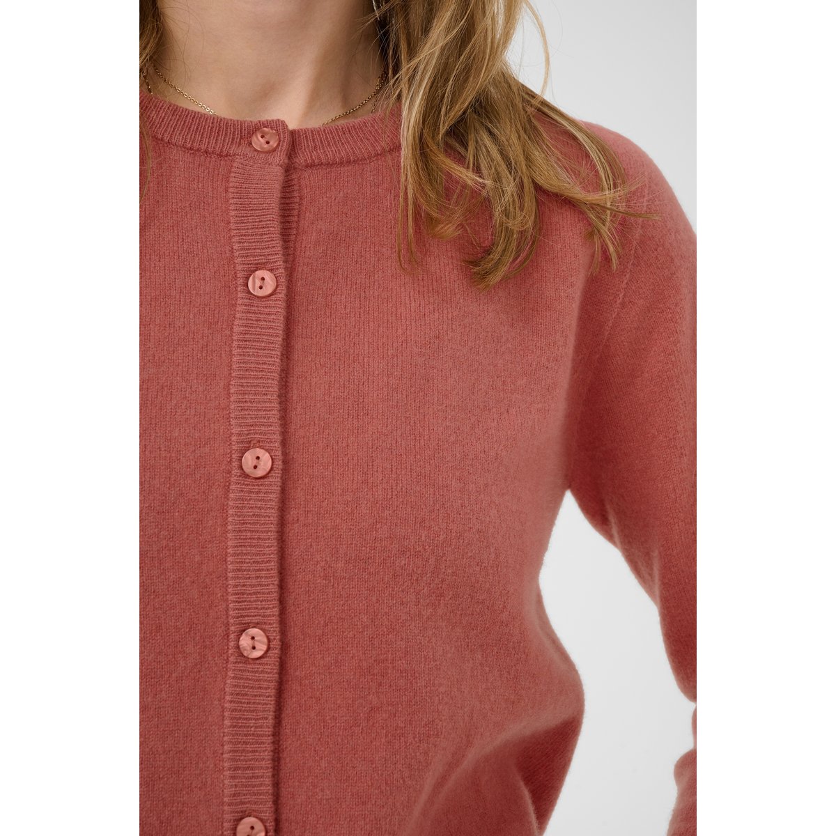 Cardigan à tricot rose mauvewood, CREAM
