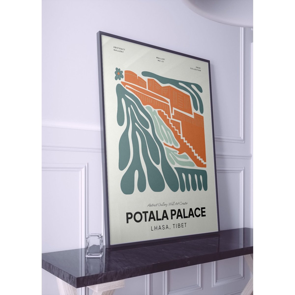 Affiche Tibet Palais du Potola blanc, L'AFFICHERIE