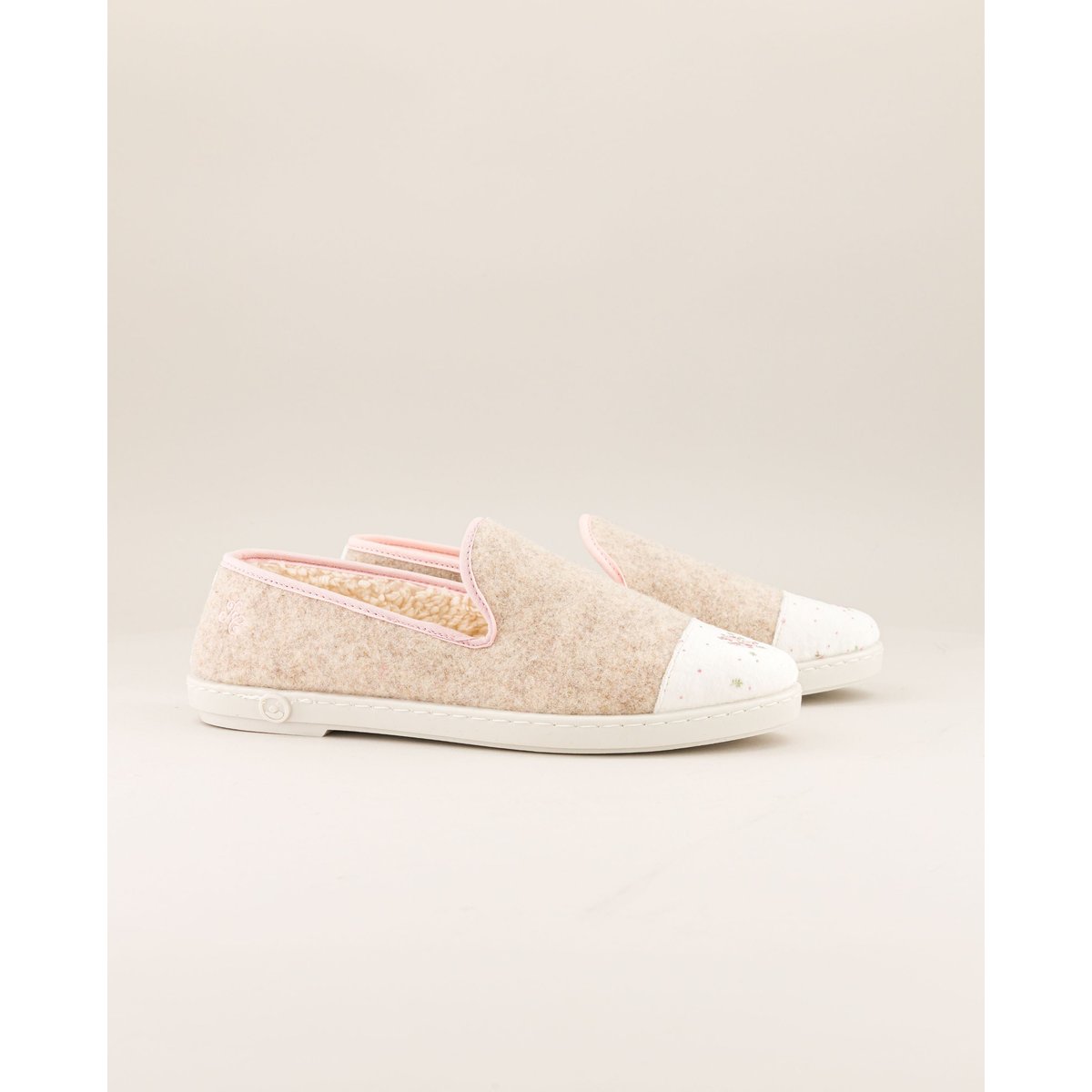 Chaussons collab' Tartine & Chocolat beige, ANGARDE