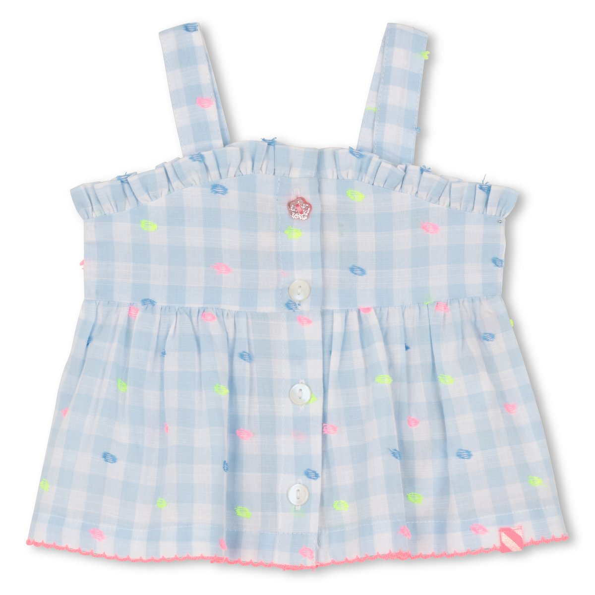 Ensemble top à bretelles et short bleu blanc, BILLIEBLUSH