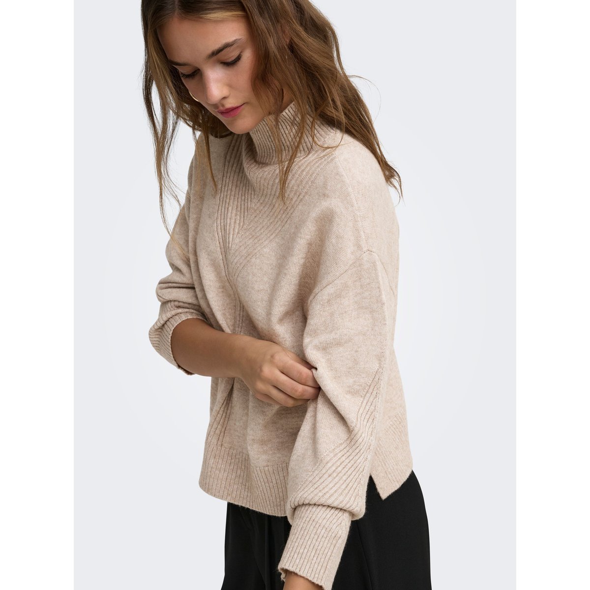 Pull En Maille mocha meringue, ONLY